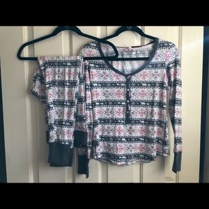Victoria’s Secret thermal Holiday pajamas set small